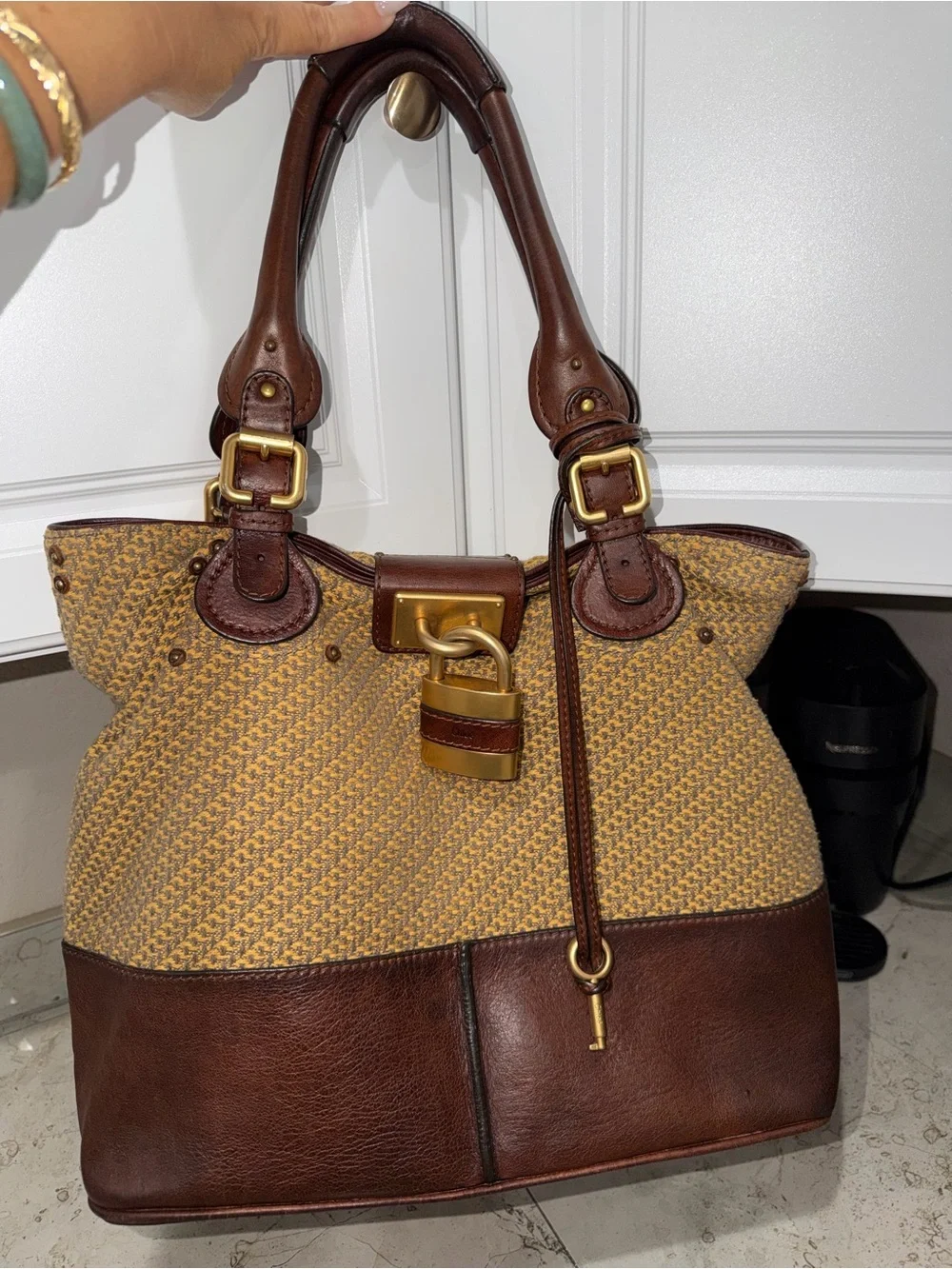 Chloe Paddington Tote with Lock & Key - Picture 15 of 17